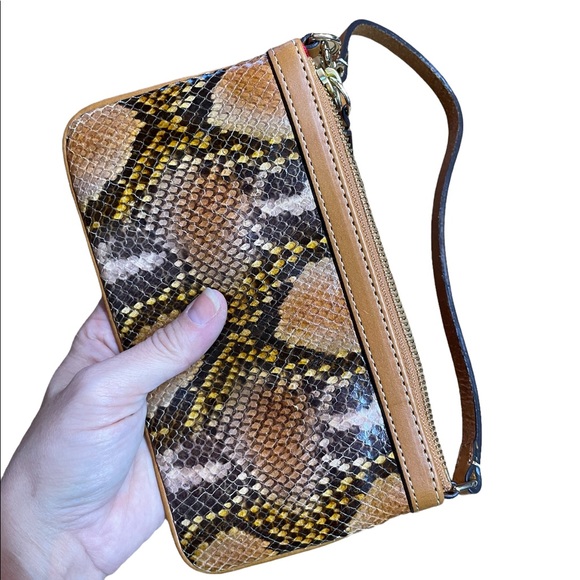 NWOT | Dooney & Bourke | Python Slim Wristlet Brown - Picture 3 of 5